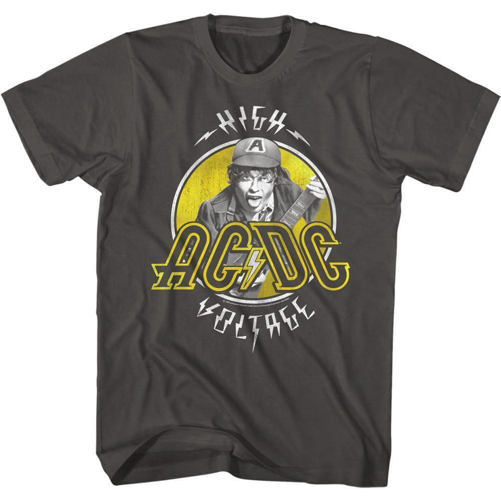 Acdc Two Tone High Voltage Smoke Adult T Shirt